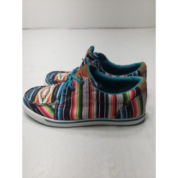Twisted X Women’s Hooey Aztec Multicolor Serape Loper Shoes Style WHYC008 9M - Picture 4 of 9